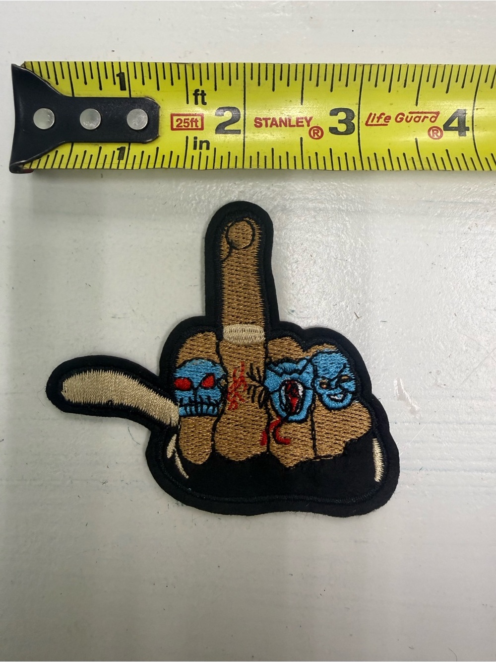 Unbranded Cat Appliqué Patch - Brown Middle Finger Design
